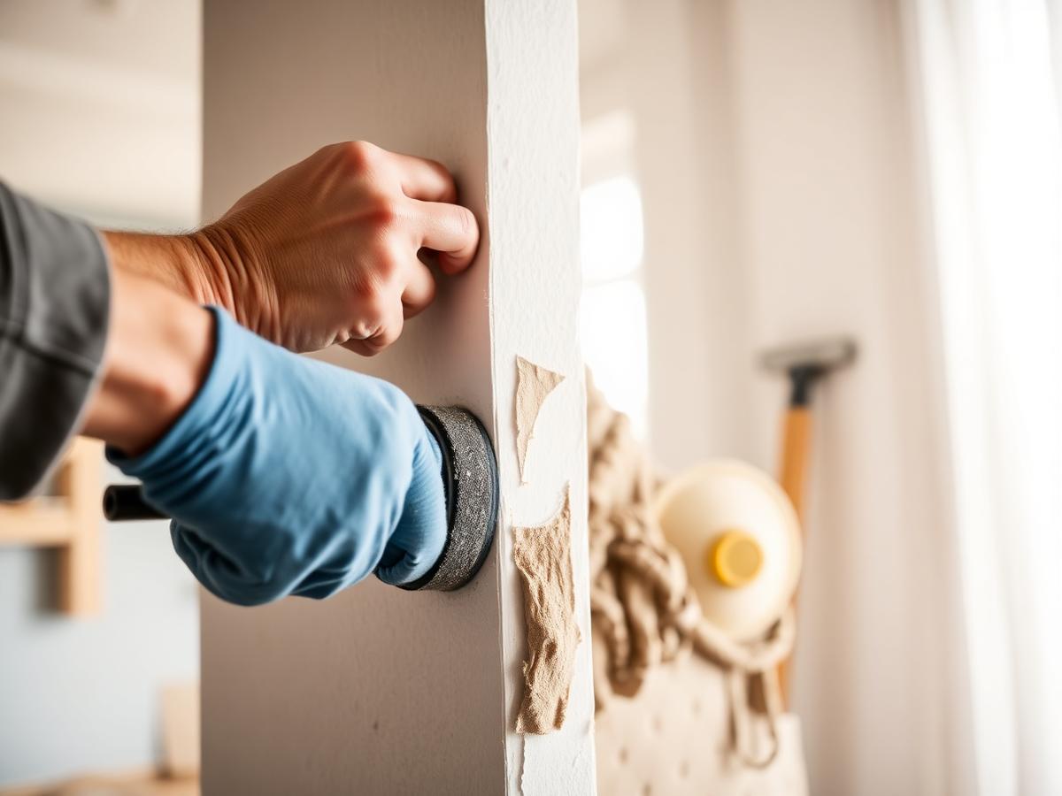 Drywall repair in progress inside a Georgia home